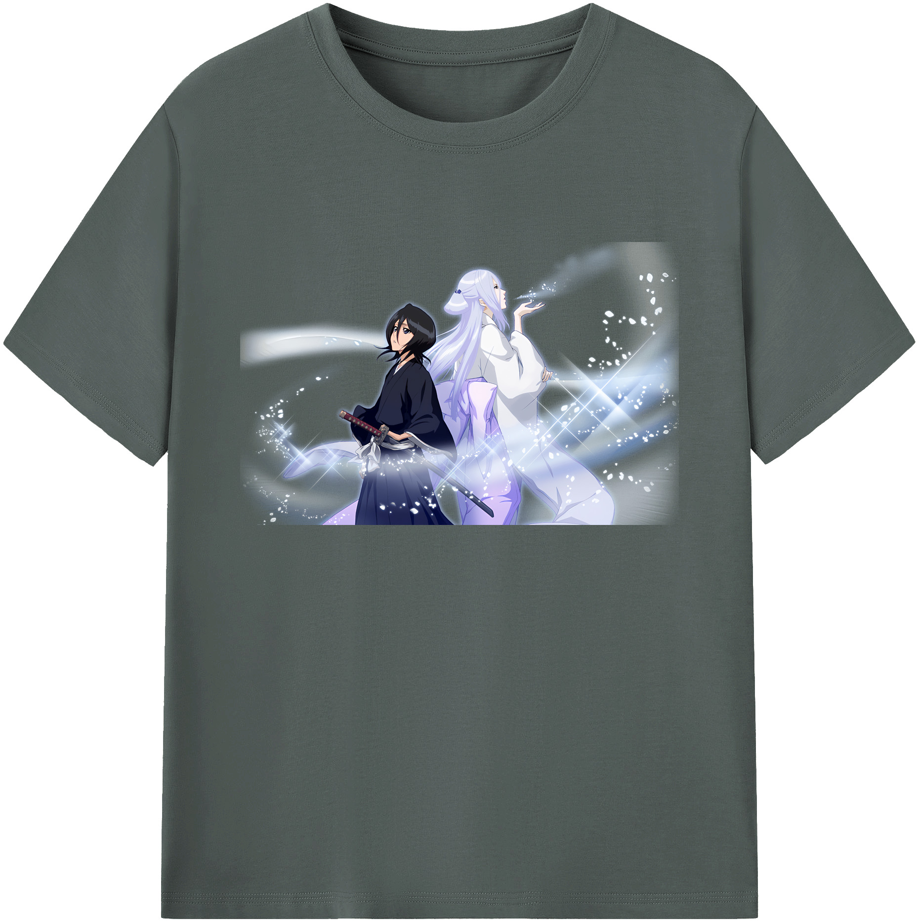 （画像用） ブリーチ 朽木ルキア BLEACH Kuchiki Rukia 綿100％ メンズ半袖Tシャツ｜肌触りやわらか＆通気性